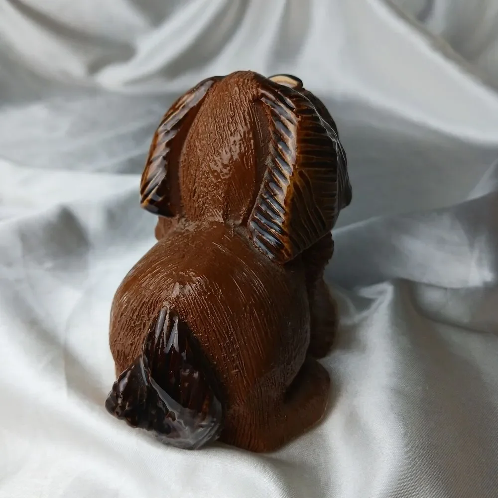 Vintage Artesania Rinconada Art Pottery Hand Crafted Clay Figurine-ST. BERNARD